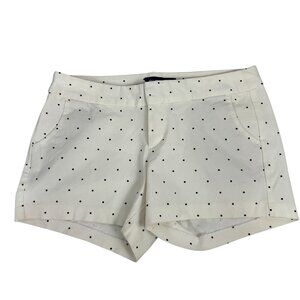 Old Navy Womens Daisy Short Black Dots Size 6 Cotton & Spandex